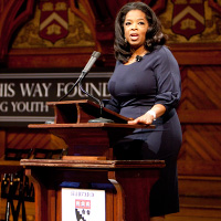 Oprah Winfrey, photo by Rose Lincoln, Harvard staff photographer