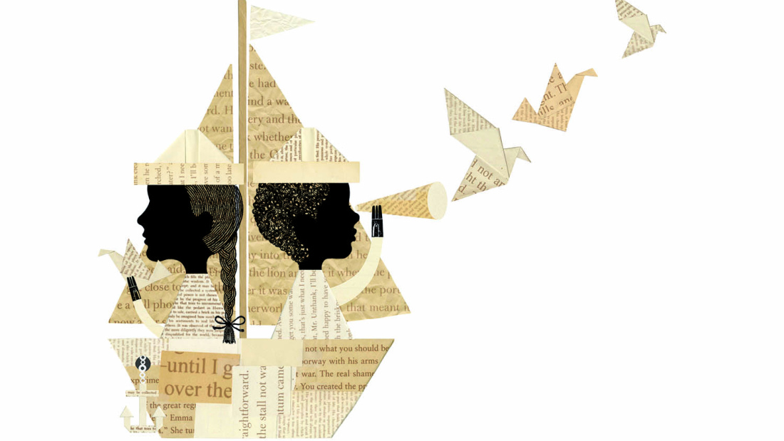 Illustration of paper boat by Melinda Beck