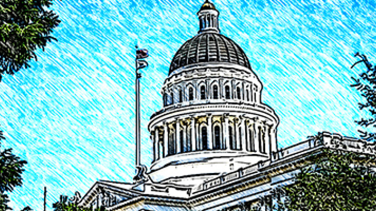 photo illustration of a municipal building or state capital