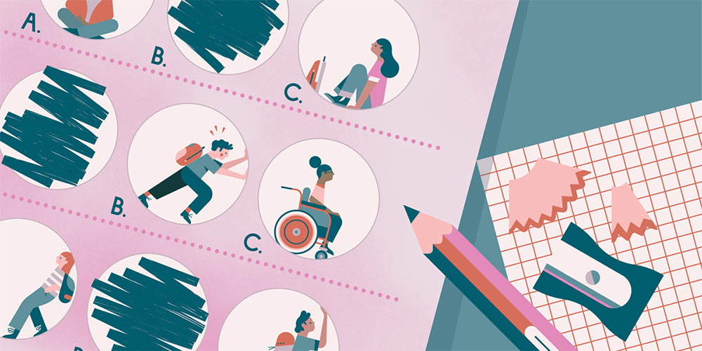 The Testing Charade Illustration by Jamie Jones