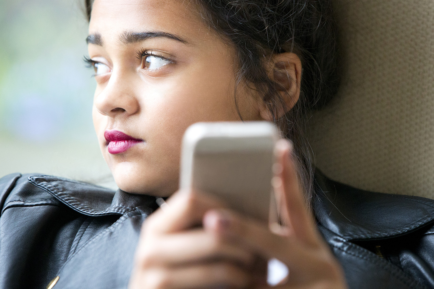 Teen on cell phone