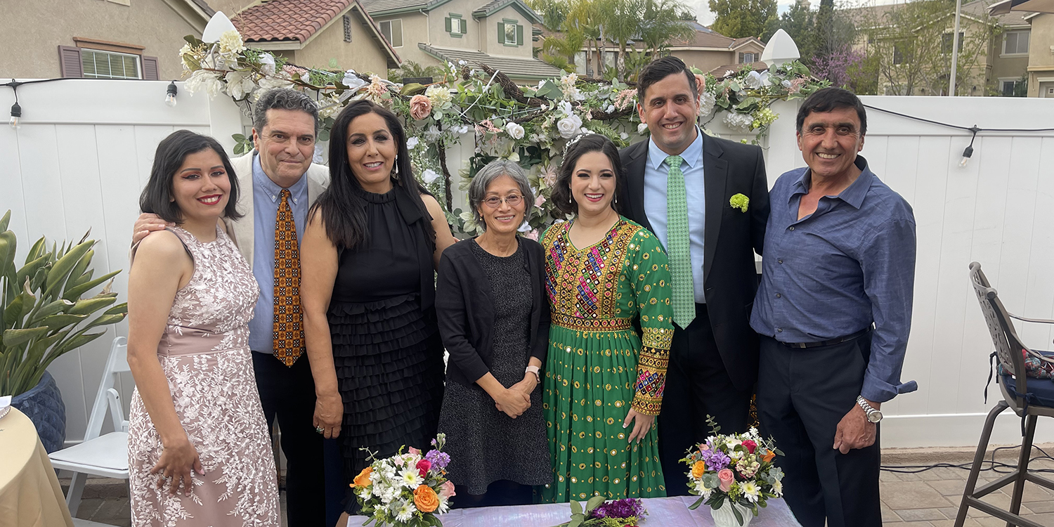 Aziz Ahmadi and family