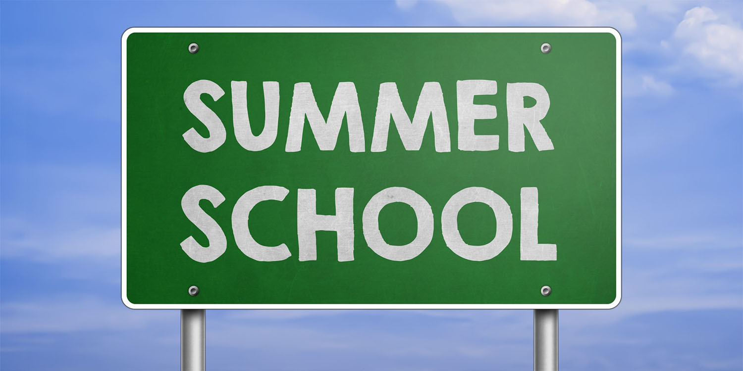 Summer school sign