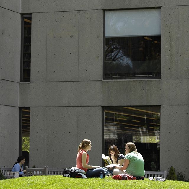 Students outside Gutman Library