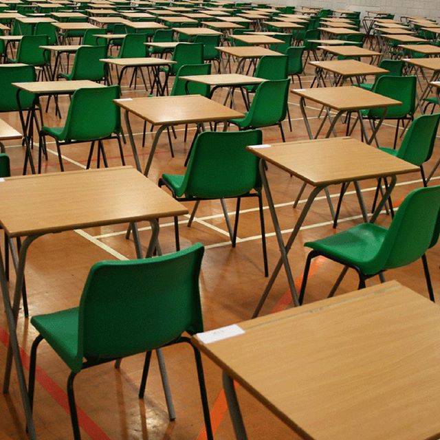 empty chairs in classroom