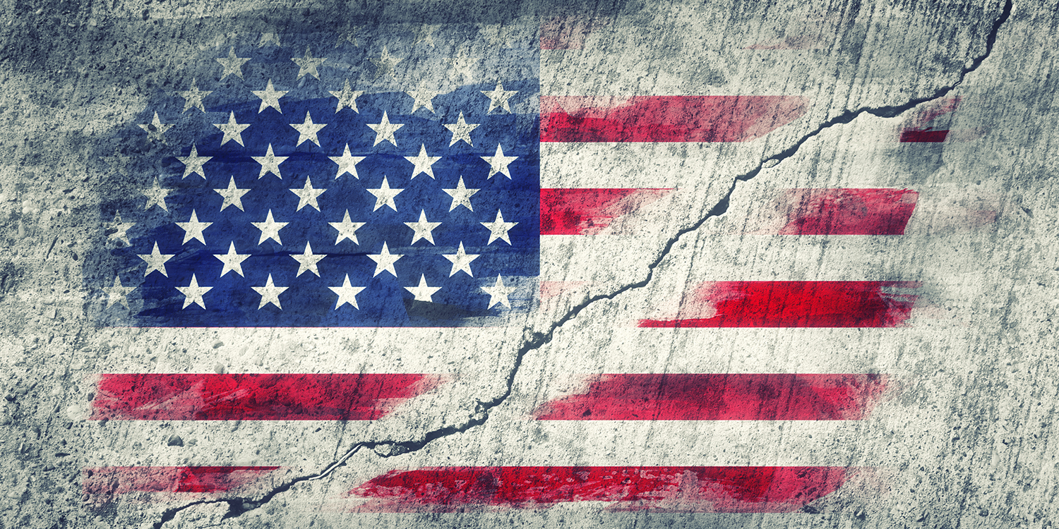 Fractured U.S. Flag
