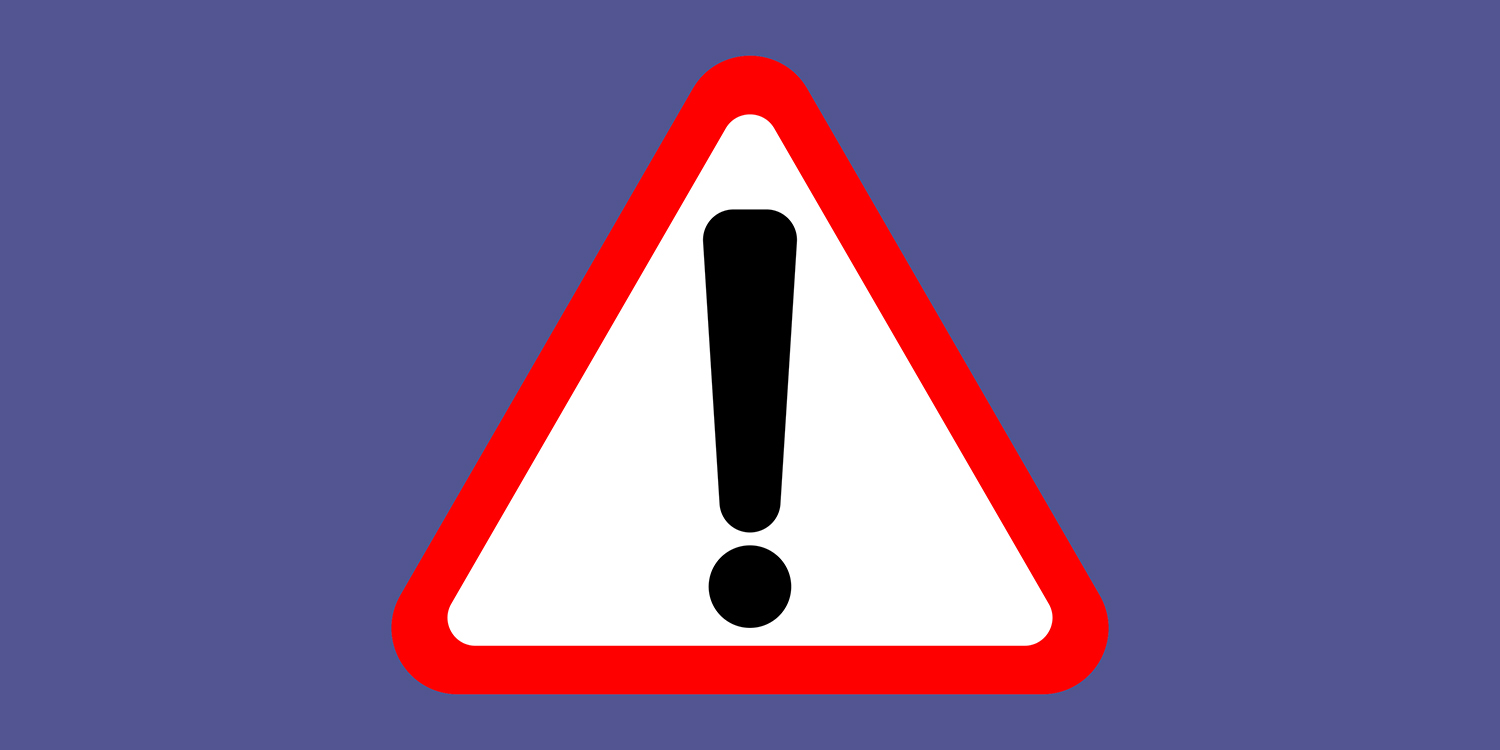 exclamation point in triangle