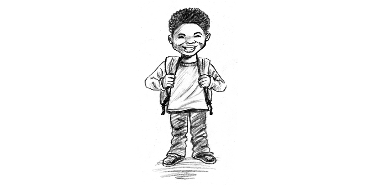 Illustration of a student