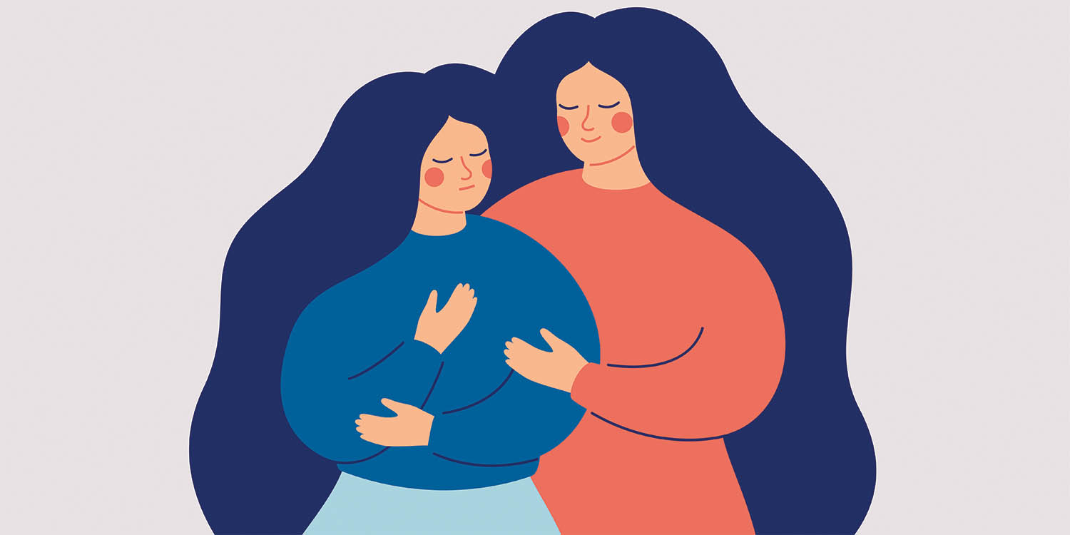 Illustration of sisters