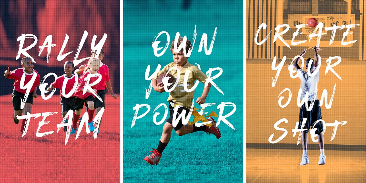 Sports posters with young kids