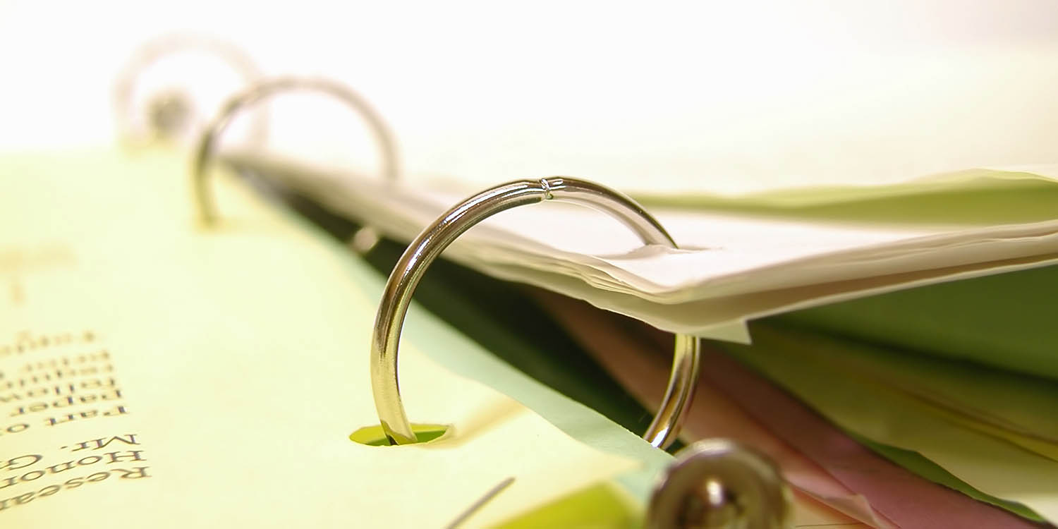 Open 3-ring binder