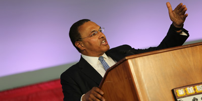 Freeman Hrabowski, president of UMBC, delivered the Convocation address on May 25.