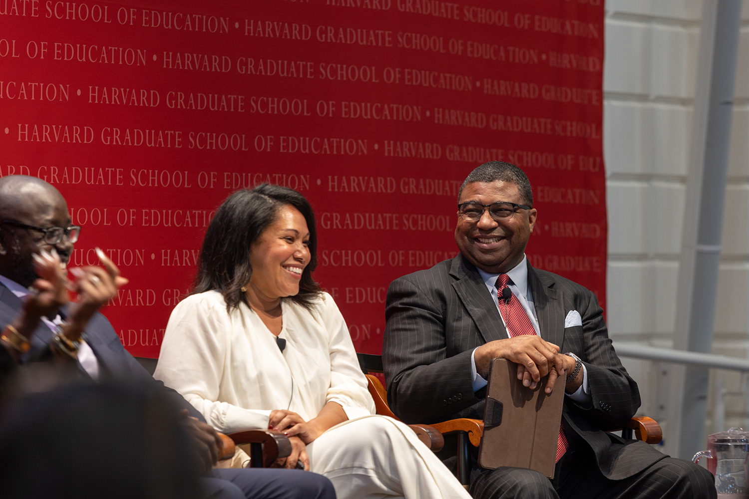 Askwith Education Forum panelists speak during an Askwith Forum