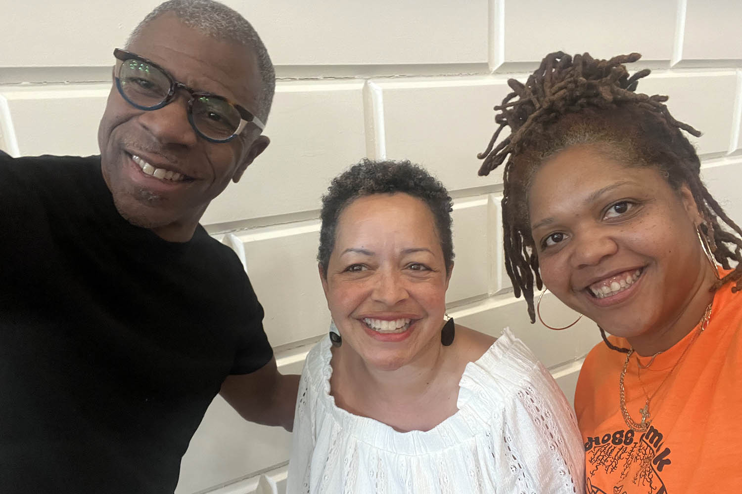 Shani Shay (right) with Professor Shawn Ginwright and Reverend Dereca Blackmon