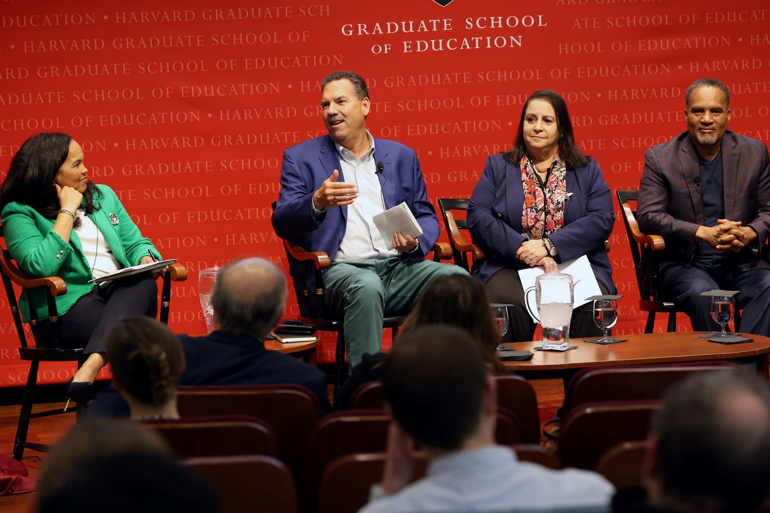 Christina Grant, Scott Muri, Silvia Abbato, Darin Brawley at the Askwith Education Forum on April 30, 2025