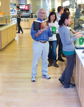 Joe Blatt reads at the Gutman Cafe