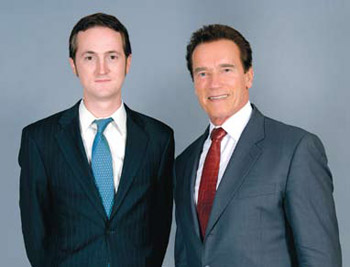 Chris Bennett with former California Governor Arnold Shwarzenegger