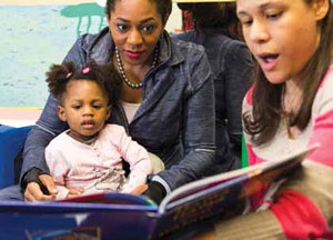 Reading aloud to child