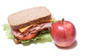 Sandwich and Apple