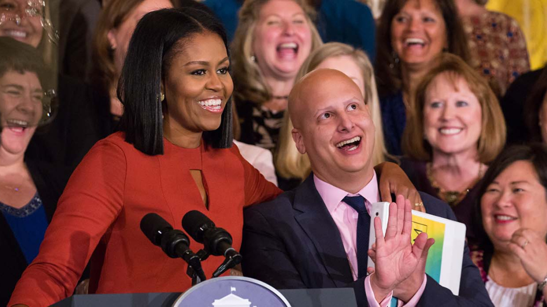 Michelle Obama and Eric Waldo Michelle Obama and Eric Waldo