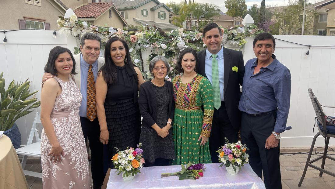 Aziz Ahmadi and family