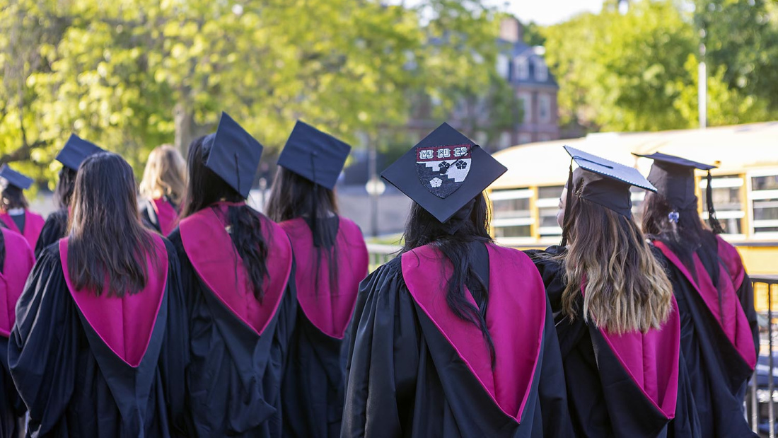 Graduates in mortar boards