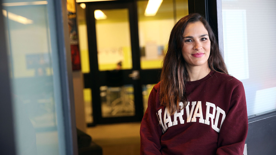 Taylor Matz in Gutman Library