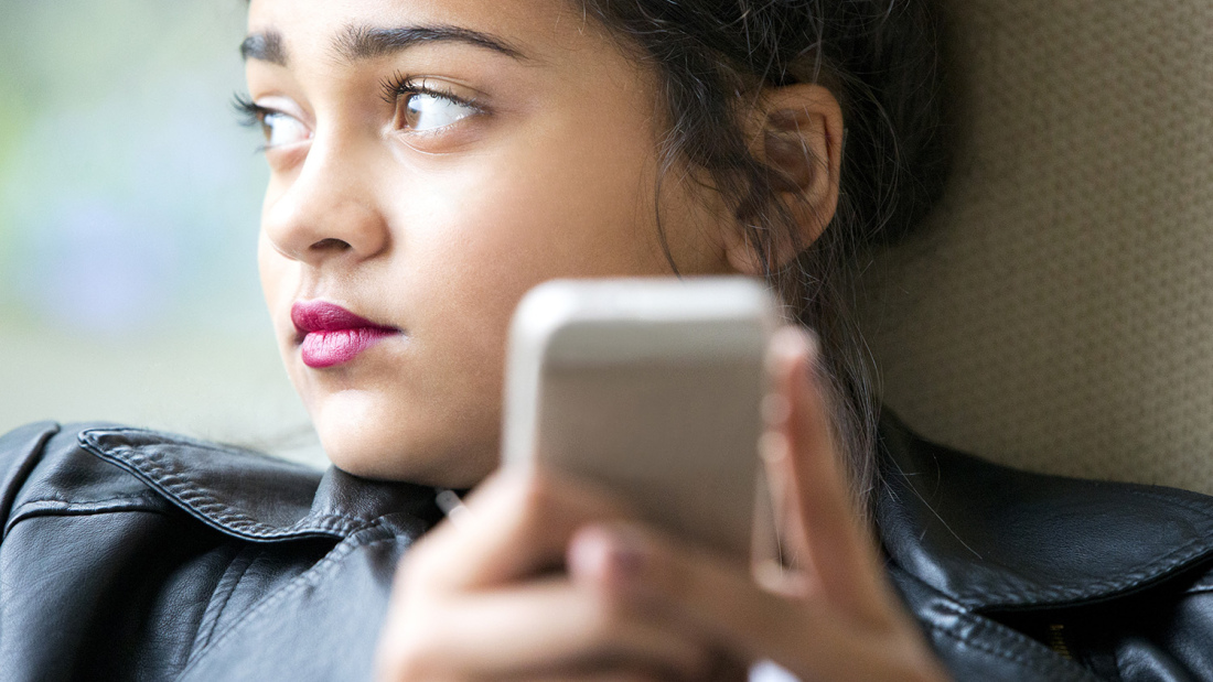 Teen on cell phone