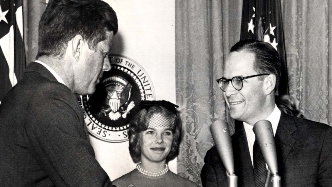 Dean Francis Keppel meets John F. Kennedy