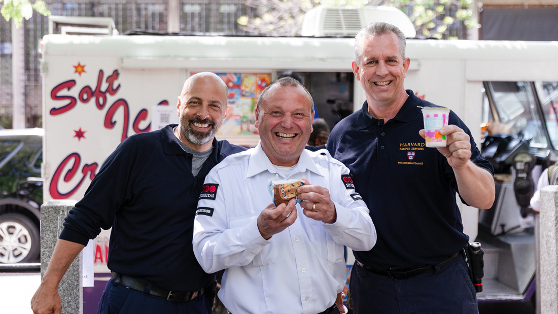 Frosty ice cream truck 3 staff members