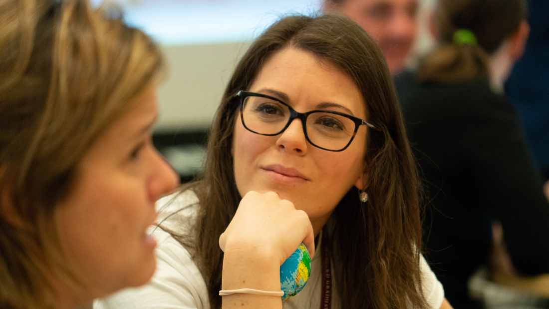 teacher in program listening