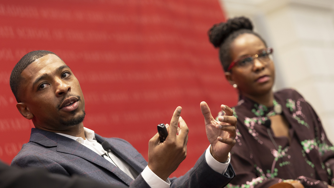 Professor Jarvis Givens speaks at the Askwith Education Forum