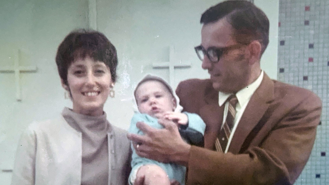 McCarthy with his parents in 1971