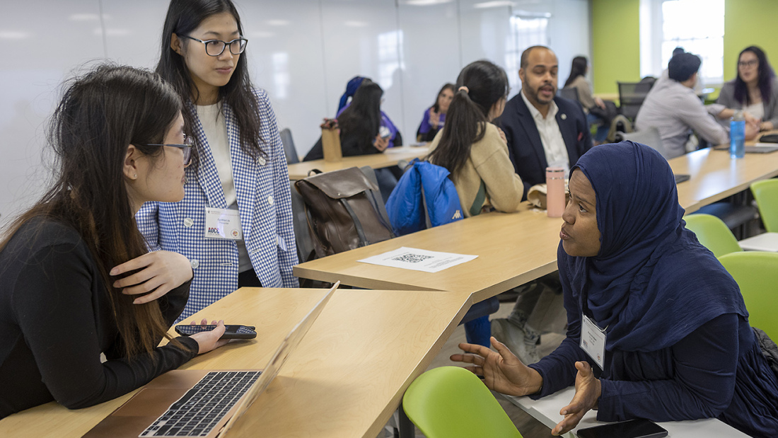Students working in a classroom 