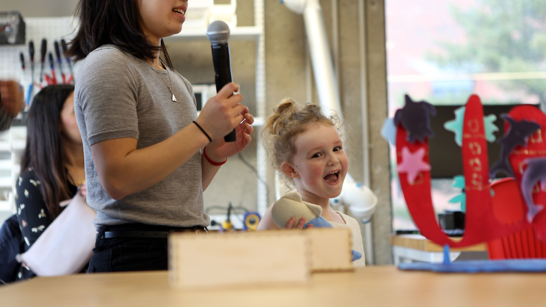 Ava Warwick, 4, sees her toy