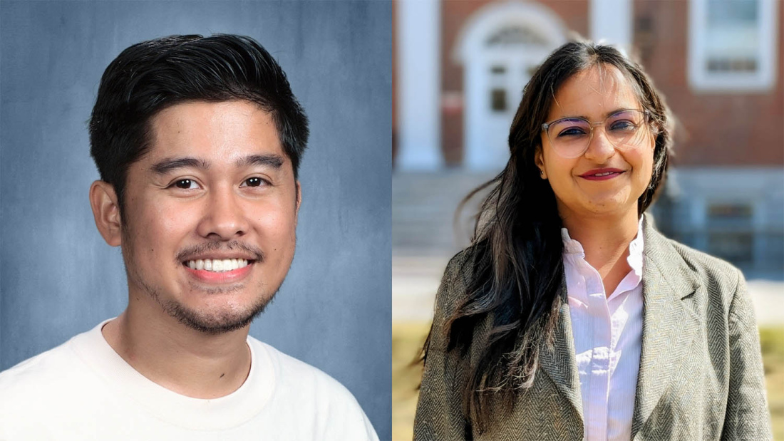 Intellectual Contribution Award Winners Anthony Otadoy Garciano and Srishti Gulati 