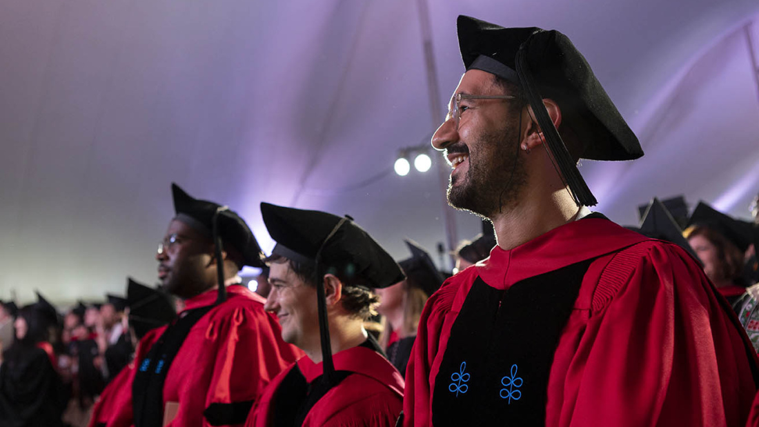 Graduates under the tent