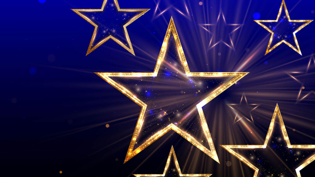 Array of gold stars