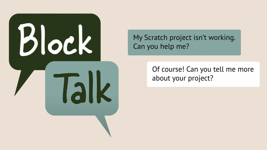 Block Talk logo with example