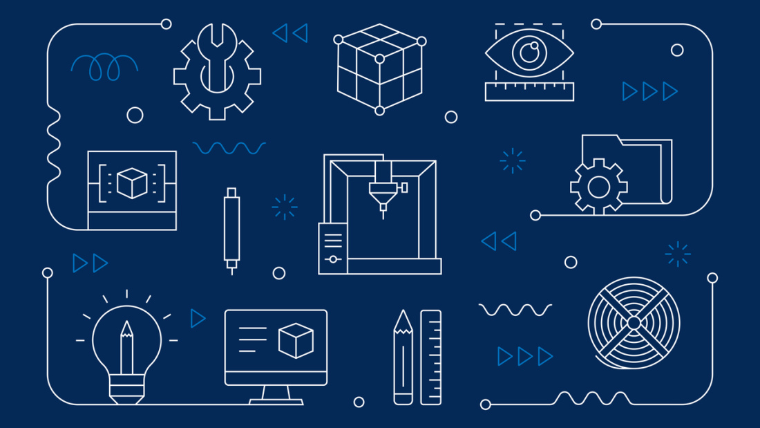 illustration of STEM related objects