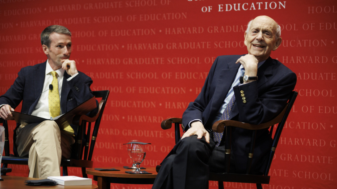 Martin West and Stephen Breyer at the Askwith Education Forum