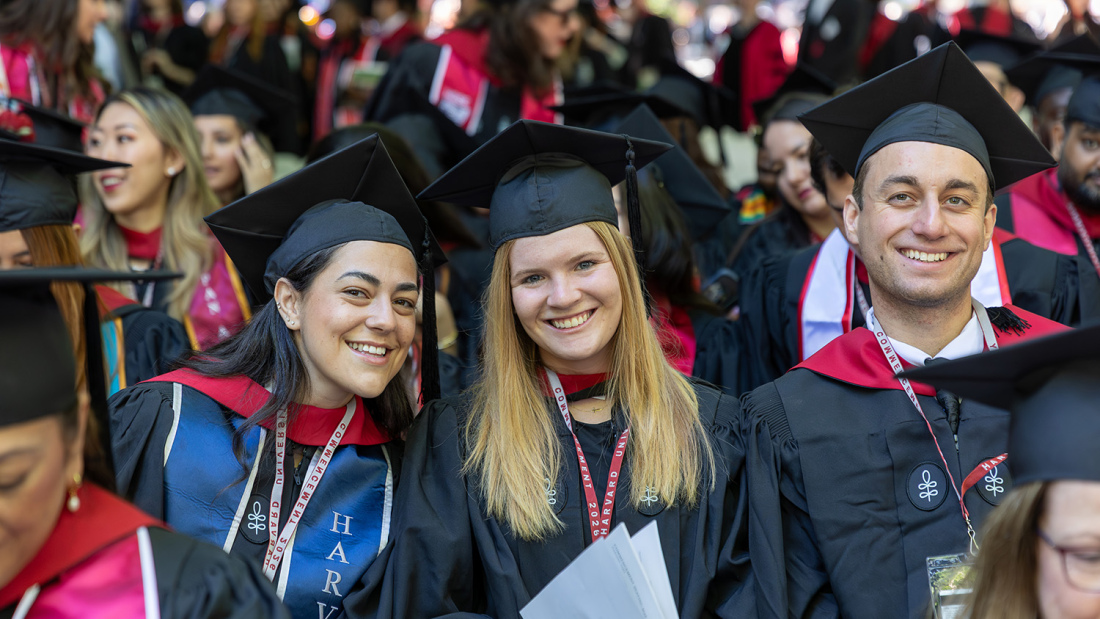 Graduate sitting in Harvard Yard