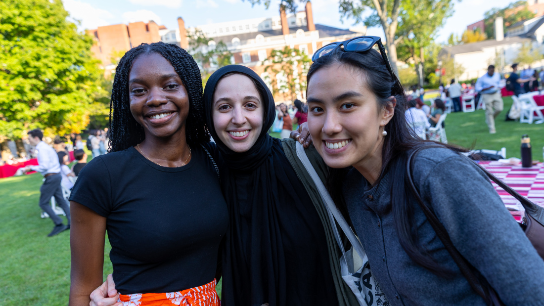 Students at the One Community cookout 
