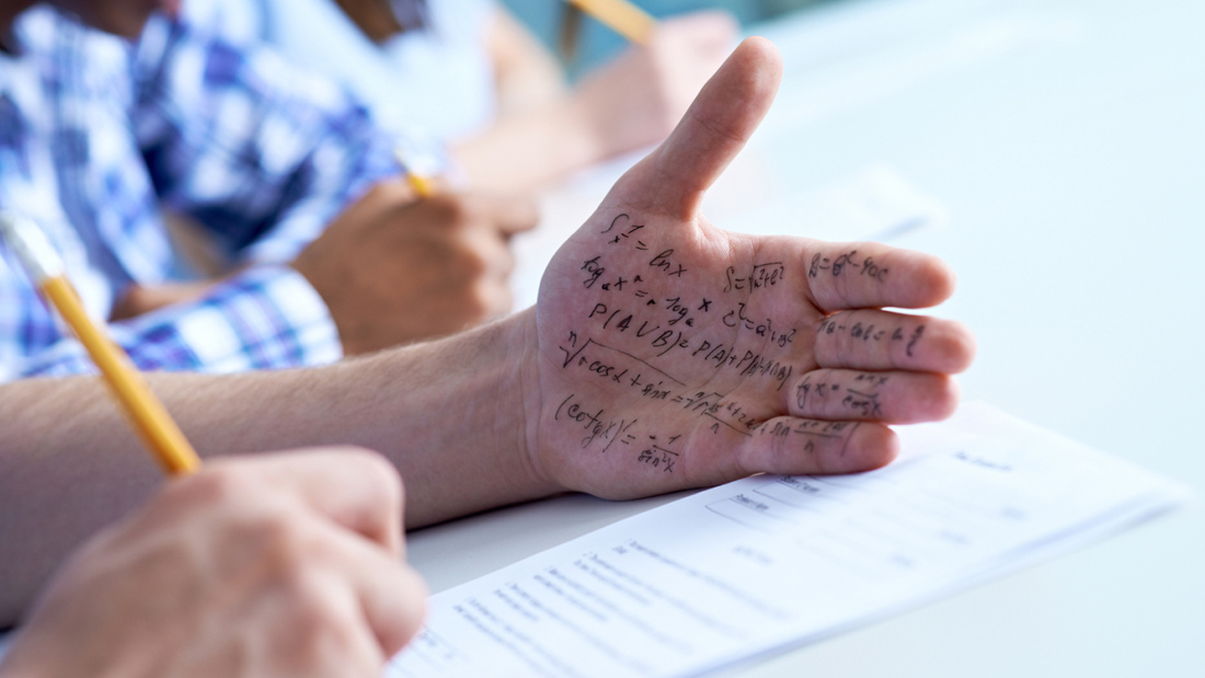 Hand with writing on it