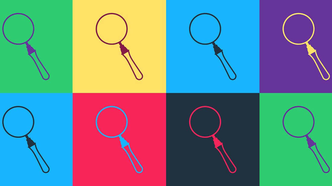 Magnifying glass illustration