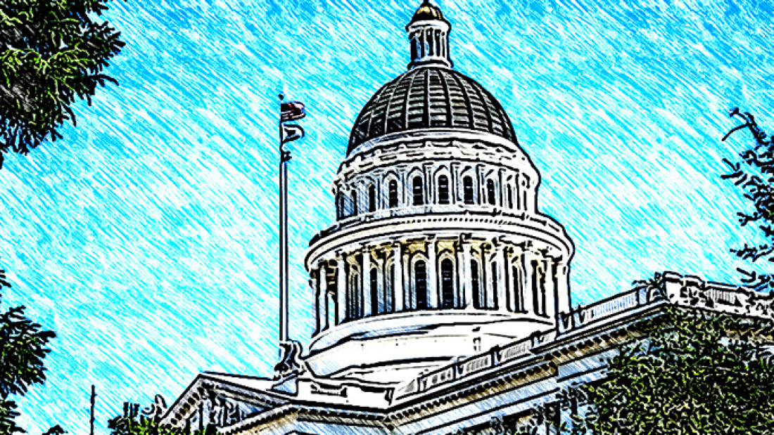 photo illustration of a municipal building or state capital
