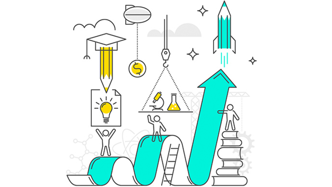 illustration showing value of investing in education