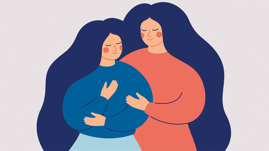 Illustration of sisters