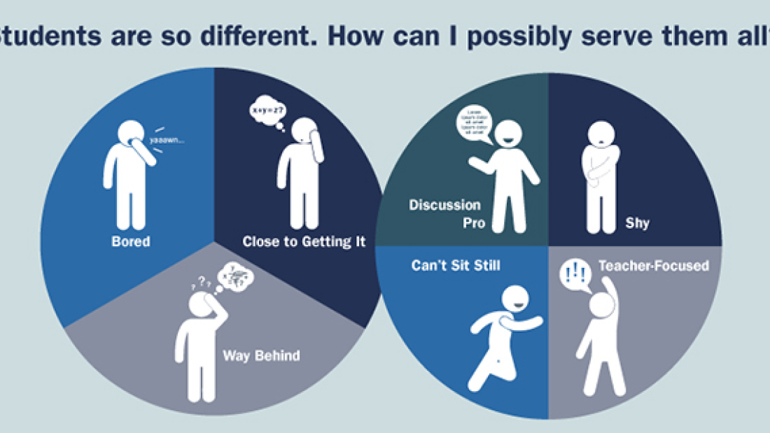 Infographic picturing different types of students