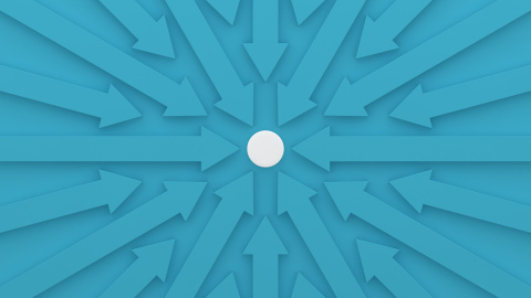 Arrows pointing to center